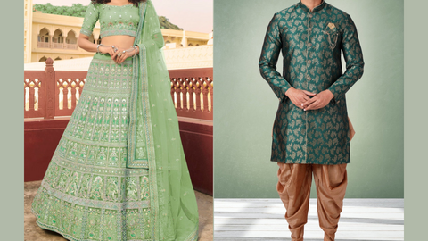 Green bridal Outfit ideas