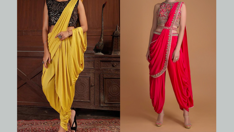 Dhoti Style Saree