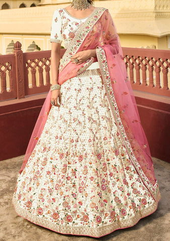 Ivory hued bridal Lehenga 