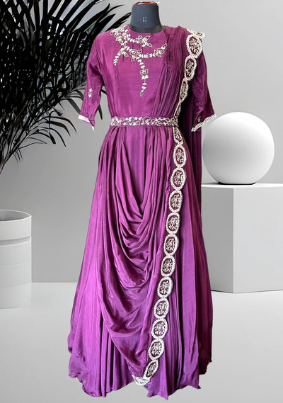 Saree Gown at best price in New Delhi by Pragi Fashion & Creation | ID:  10956496688