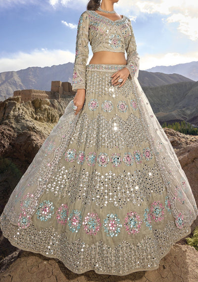 Buy Wedding Wear Light Pink Embroidery Work Net Lehenga Choli Online From  Surat Wholesale Shop.