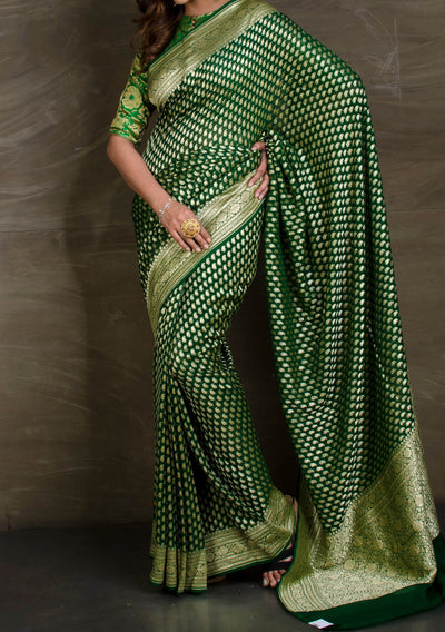 Pure Khaddi Banarasi Georgette Sarees Online – IndianVillèz