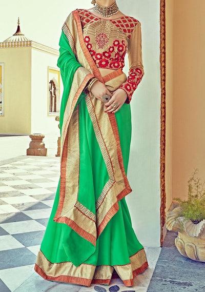 Net Designer Sarees at best price in Ghaziabad by Rishabh Collection