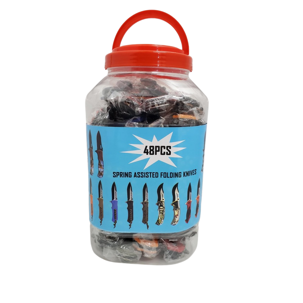 Razor Tactical Jar of 48 Assorted Knife