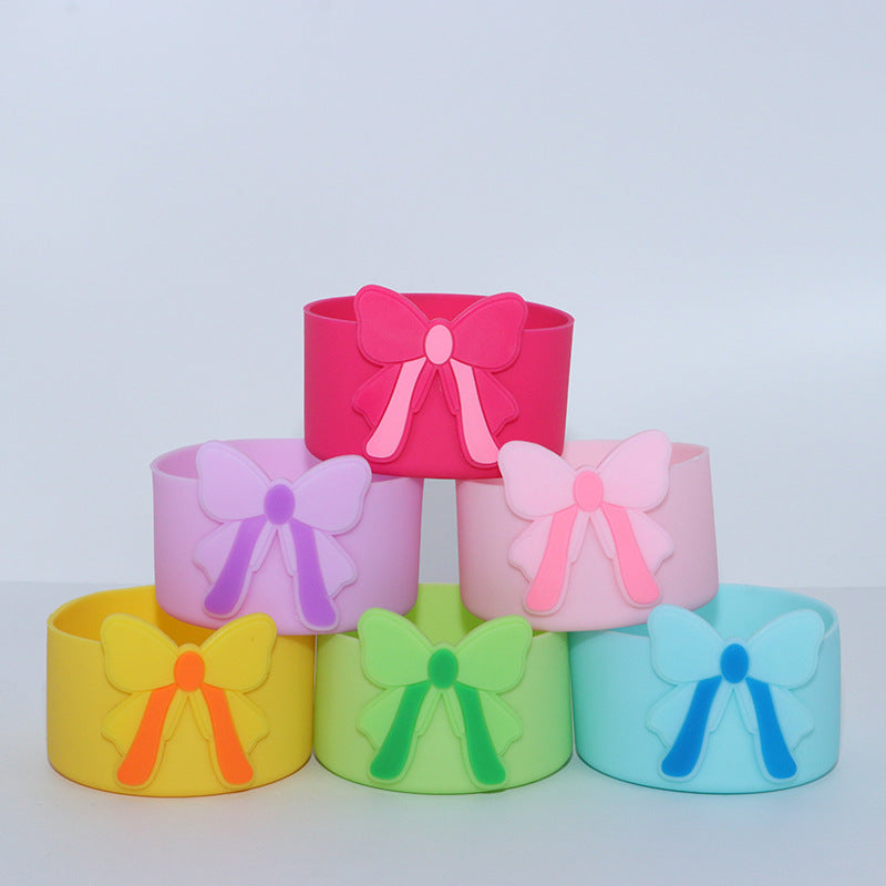 Bow tie water cup base silicone sleeve