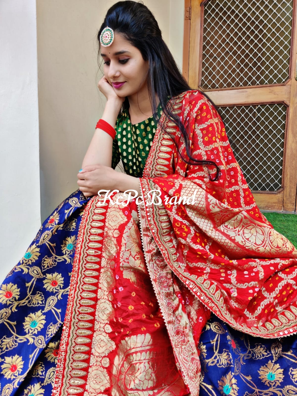 Red Net Trail Embroidered Bridal Dupatta – RangDesiDupatta