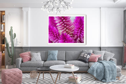 Abstract Pink Flower Print
