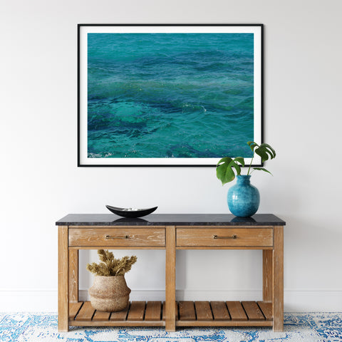 Abstract sea fine art photography print for coastal wall decor