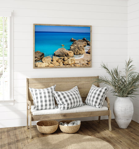 Relaxing turquoise ocean fine art photography for coastal wall decor