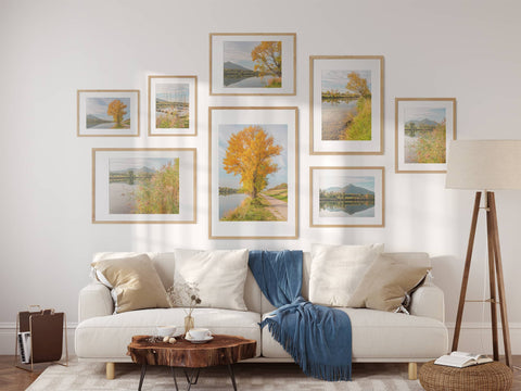 Example of a fall-themed gallery wall