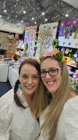 Candice and Laura from My Felt Lady Craft and Quilt Fair Brisbane 2022