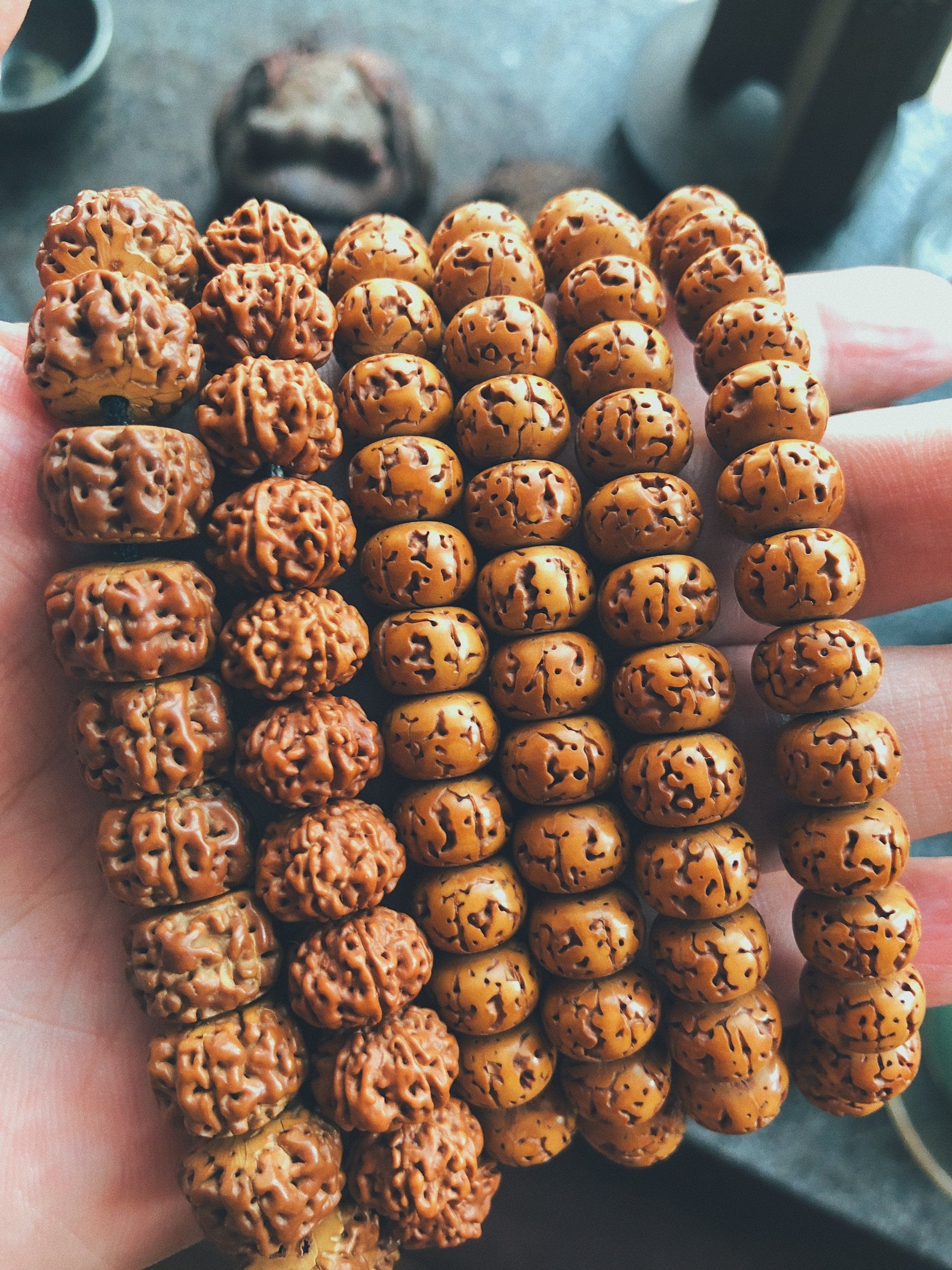 Southeast Asia’s connection with Rudraksha beads reflects a blend of indigenous spiritual practices and Hindu-Buddhist influences projecting beads used for meditation, healing, and cultural rituals across countries including Indonesia, Thailand, and Cambodia, to name a few.