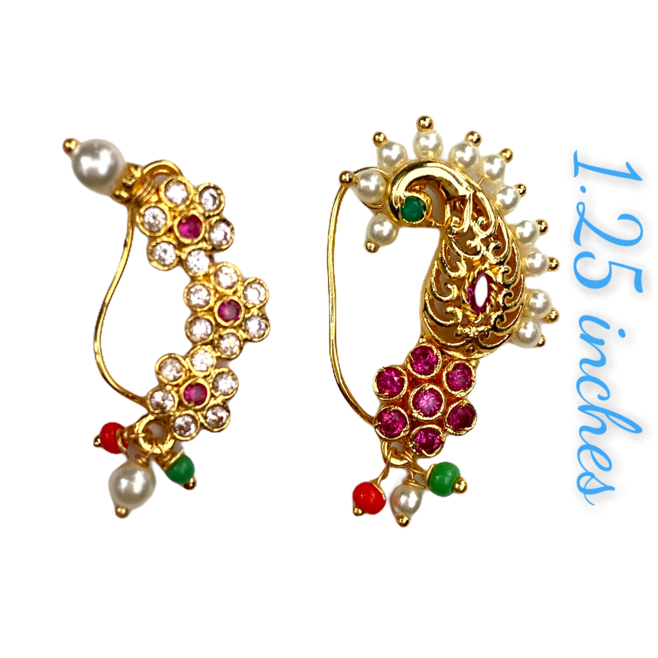 Gold Nath Designs | Nose Ring | P N Gadgil and Sons | PN GADGIL & SONS