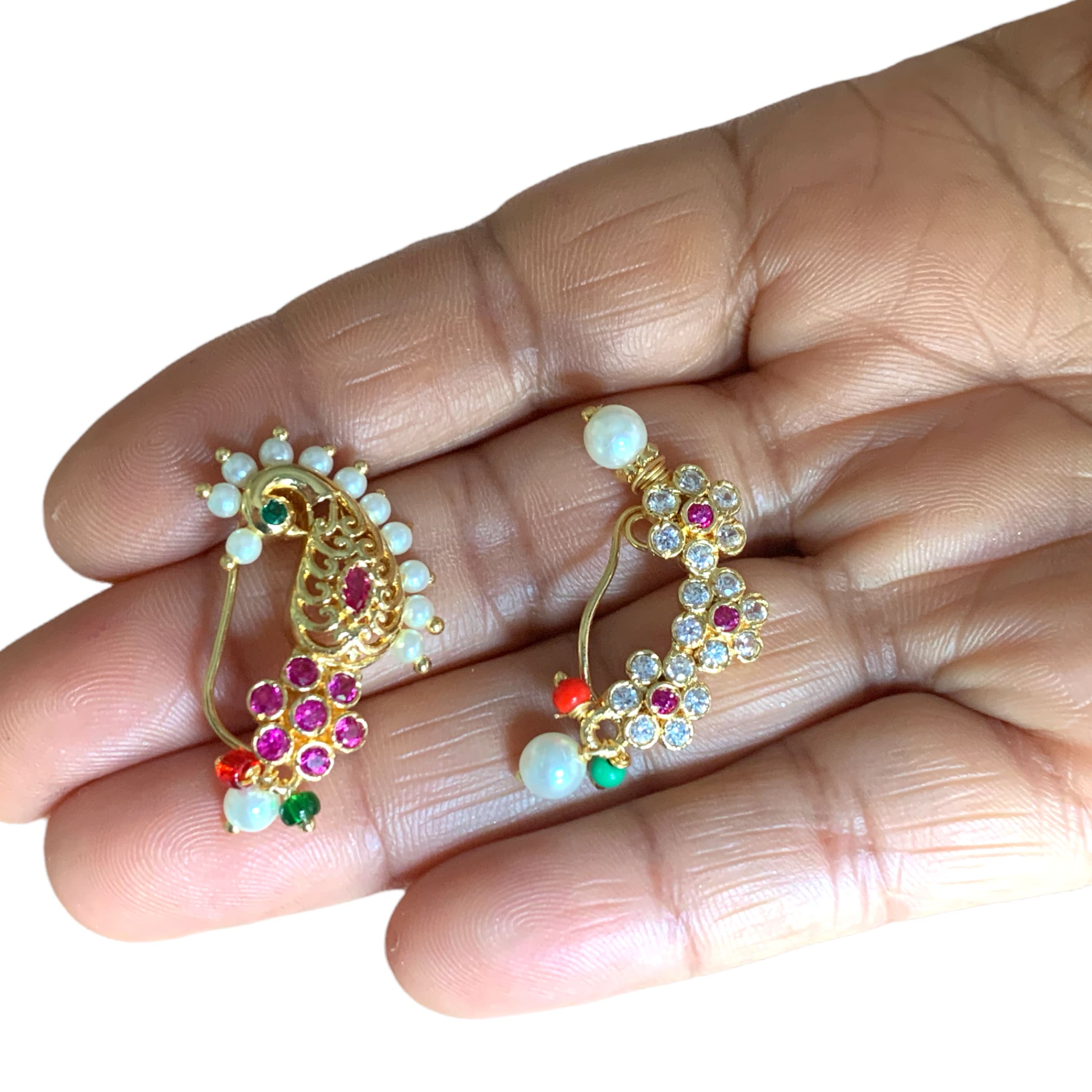 Nath, Nathni, Nath clip Maharashtrian Nath Nose Ring - Size 3 – Hayagi