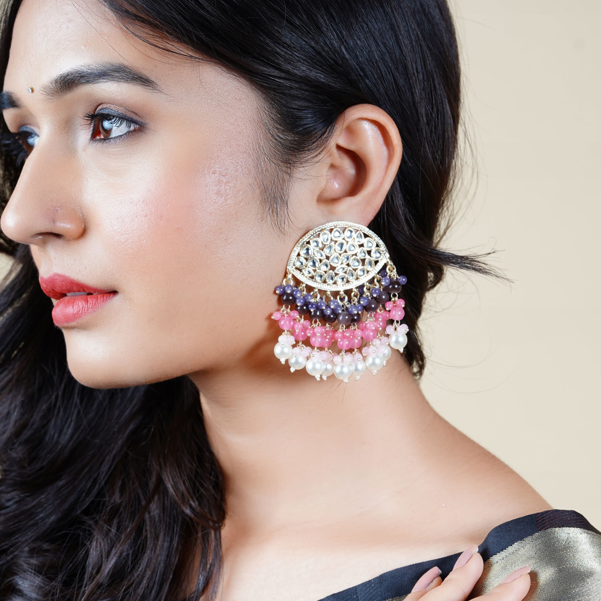LIMITED EDITION - Big Traditional Jhumka, Elegant, Unique, Indian &  Pakistani Jewelry, Party and Casual Wear, Handmade