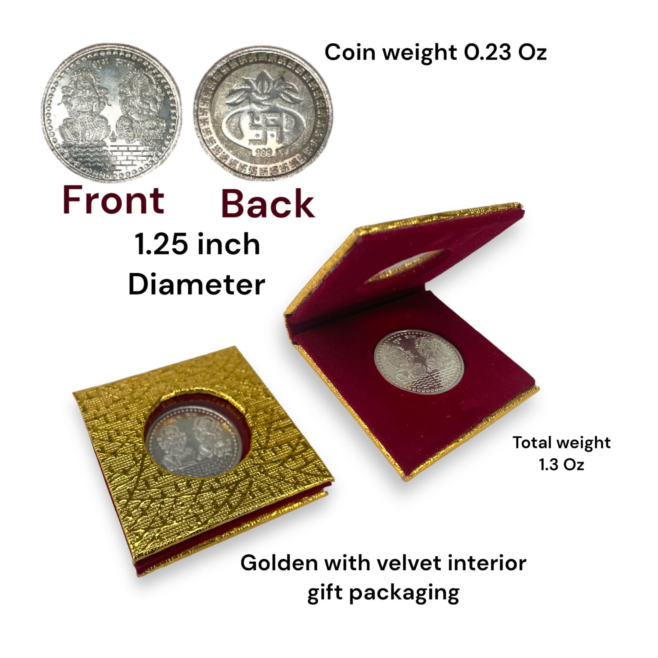 Pure silver Laxmiji coin - 10 grams – SilverStore.in