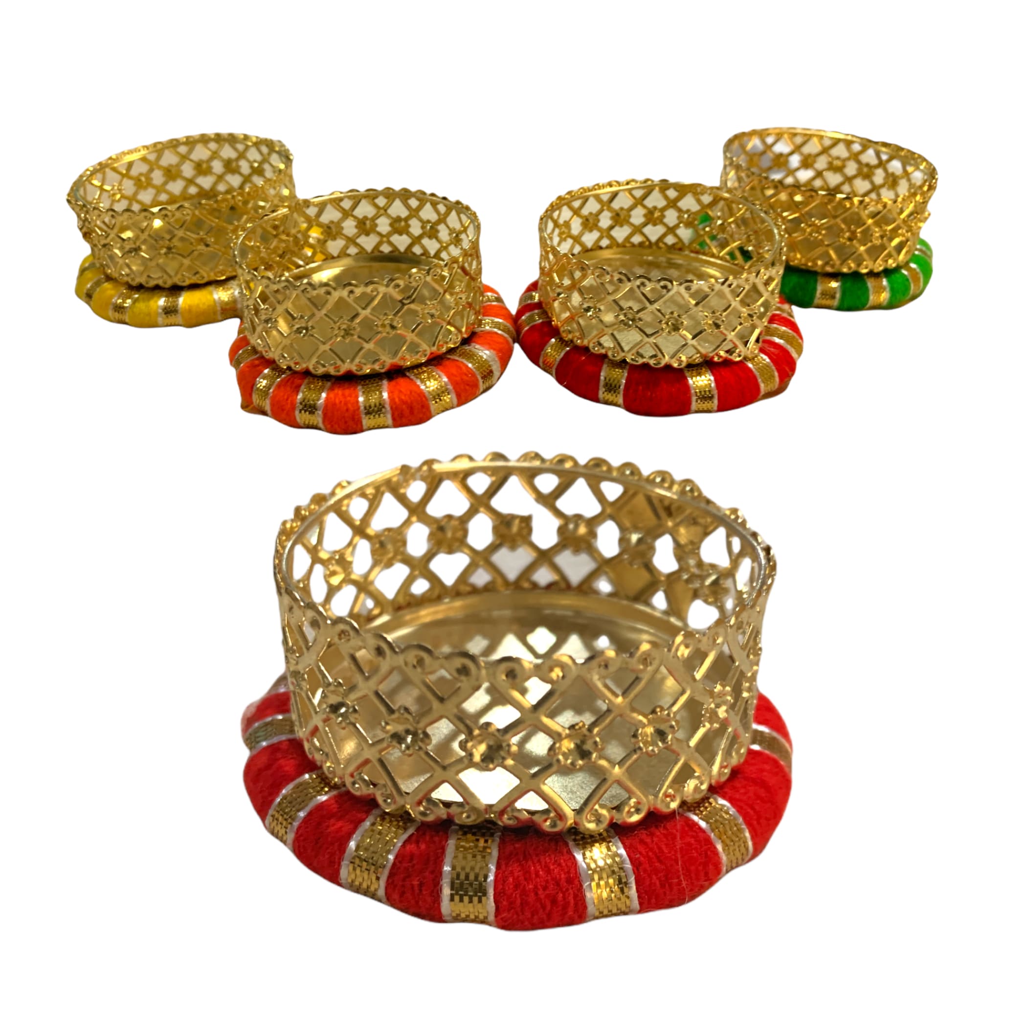 4ct Pearl Tealight Candle Holders, Diwali Decorations, Boho Decor, Tea Lights Holder, Navrathri Varalaxmi Wedding, Pooja Return Gift, Housewarming