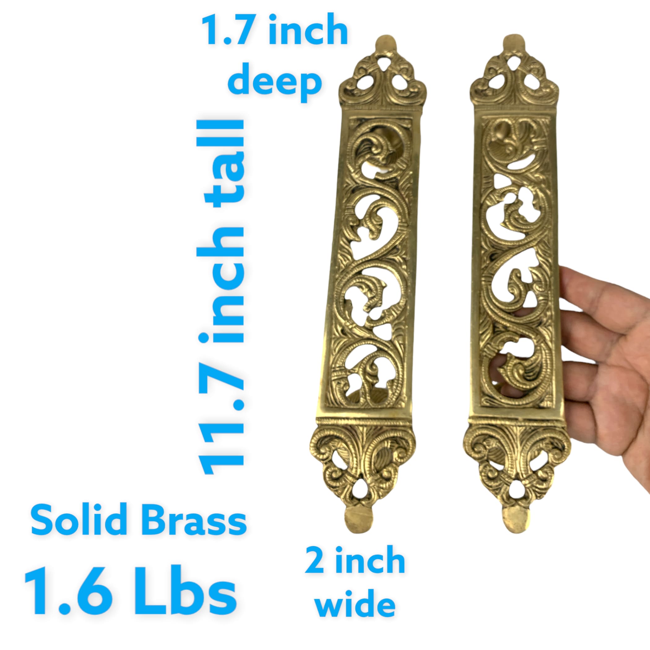 Brass Luxury Door Handle Parrot-shaped 'tamba' / 