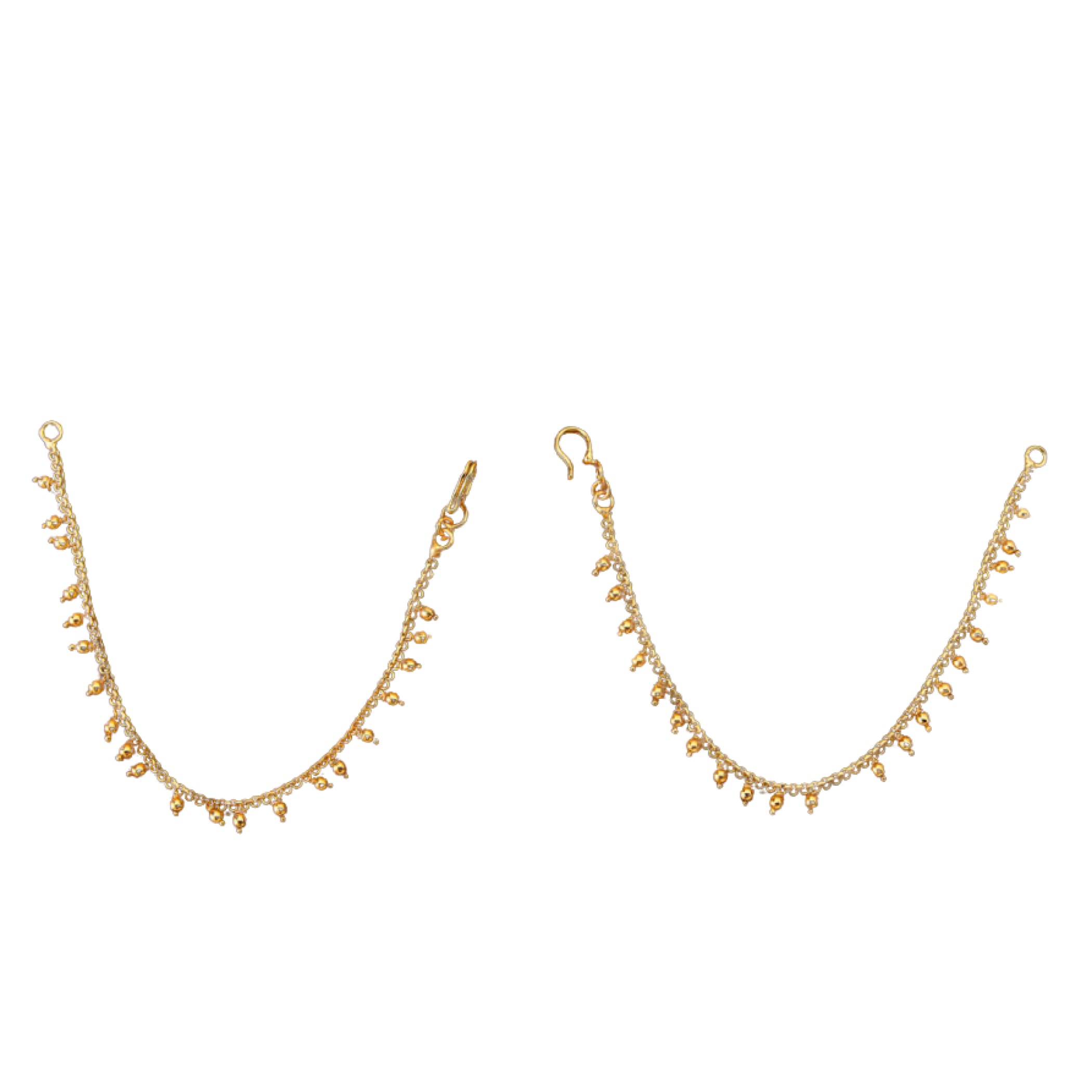 Rose gold chain earrings -