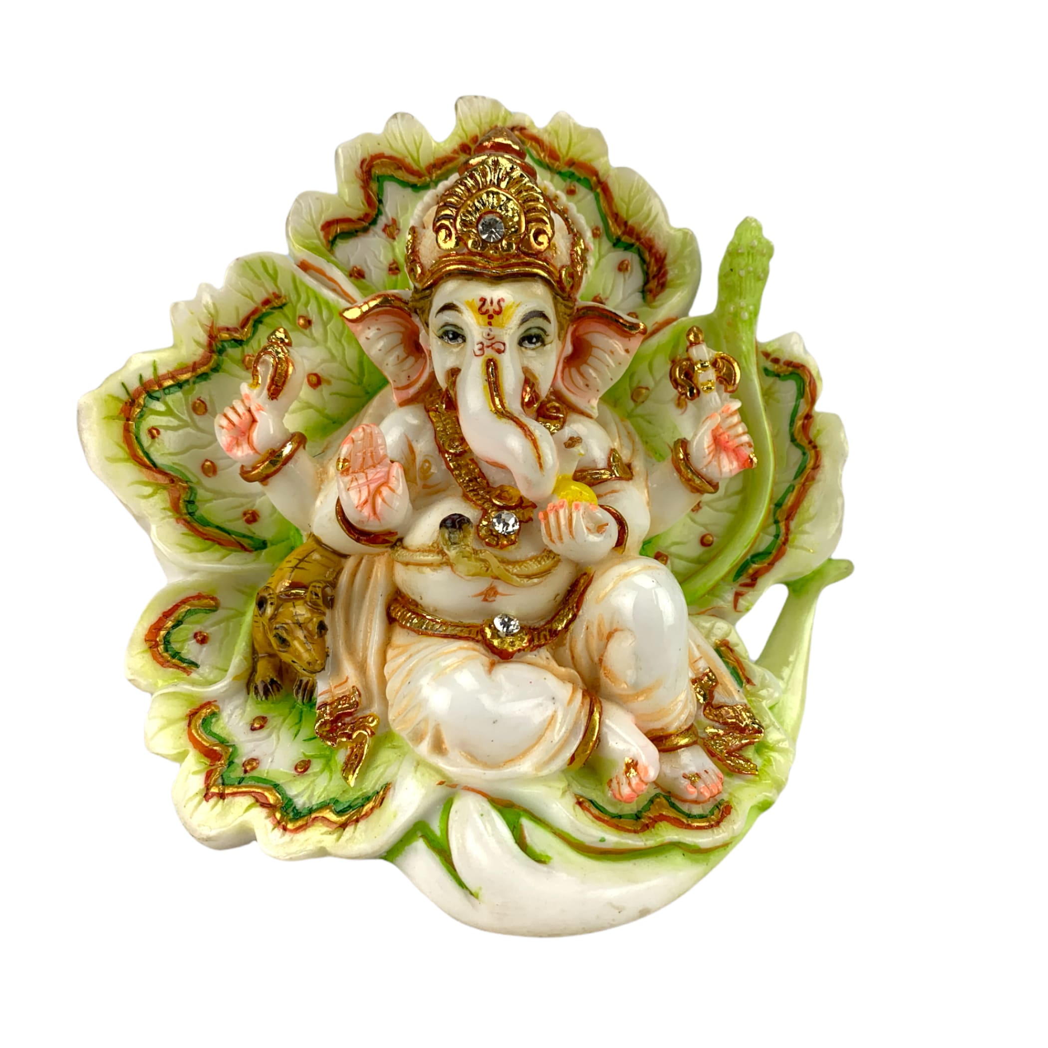 Buy Gold Art India Gold Plated Appu Ganesha for Car Dashboard Idol, Home &  Office Decor, Gifting & House Warming Gift, 7 x 4 x 6 cm  (GOLDAPPUGANESHDARKBLUE) Online at Low Prices