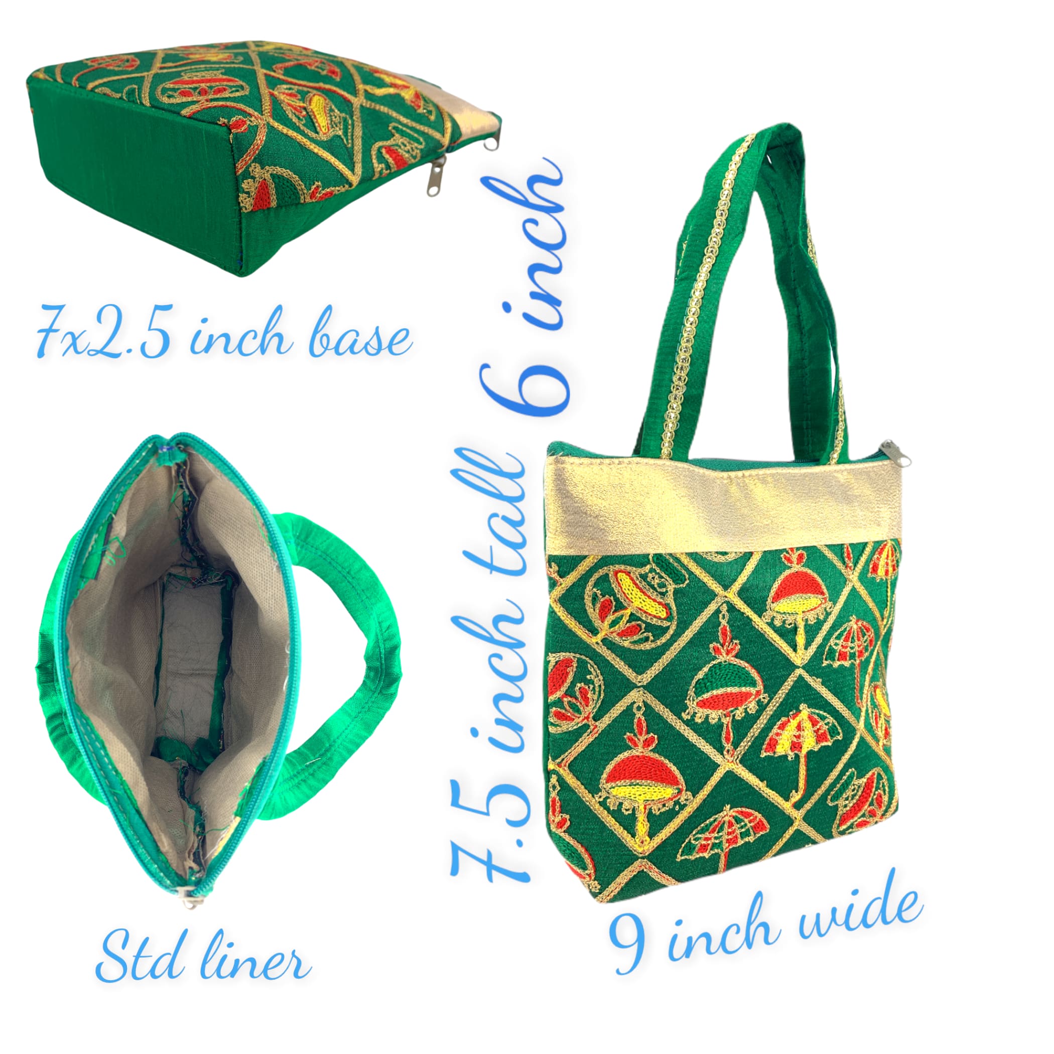 Buy SriAog Handicrafts Women Handbag Small Size Banjara Traditional Mini  Handle Bag handmade Hand Purse Cotton 9x7x3 Inch Size original Beads Thread  Work (yellow handbag small) Online at Best Prices in India -