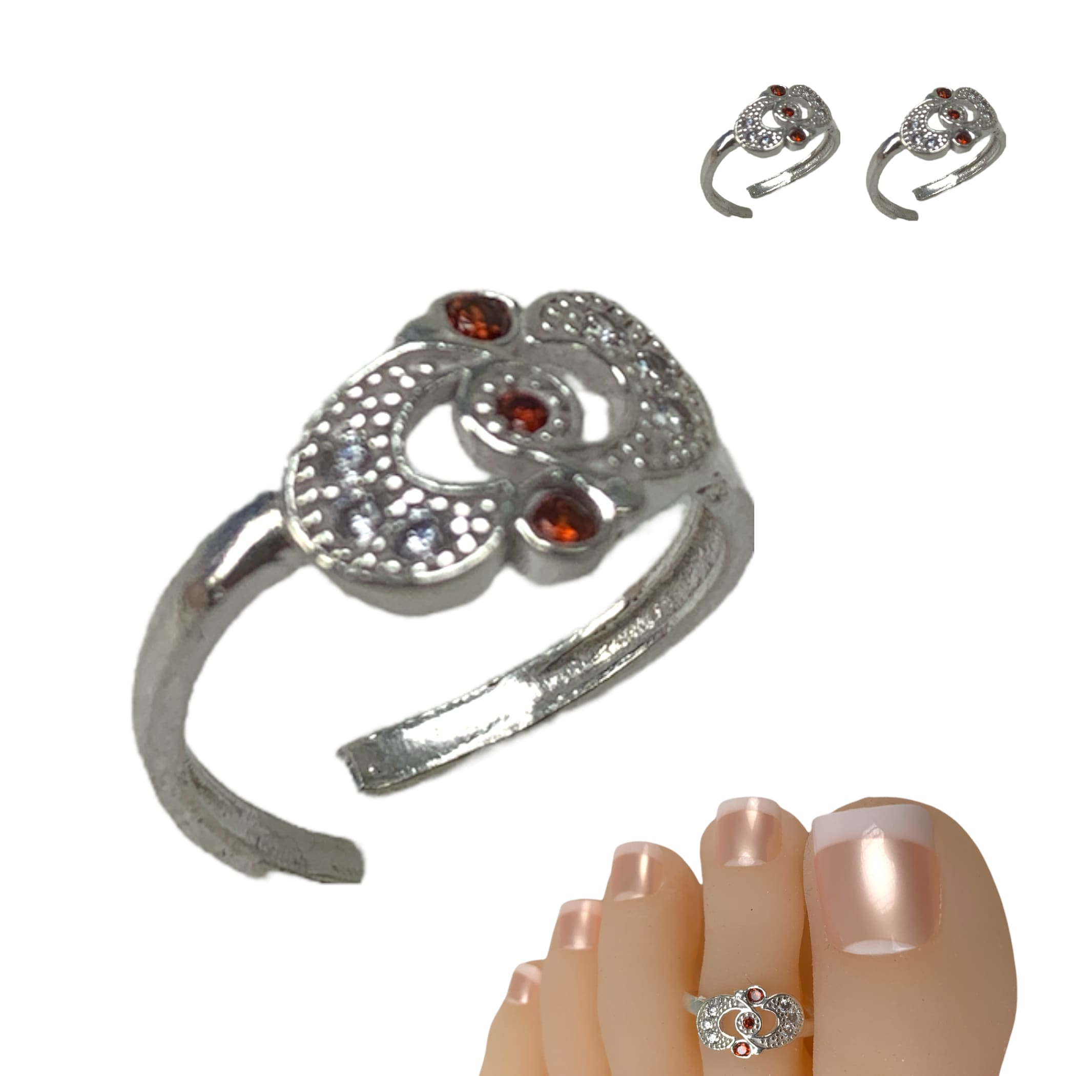 Amazon.com: Silver Tone Fancy Toe Ring Bichudi Bichua for Women By Indian  Collectible : Clothing, Shoes & Jewelry