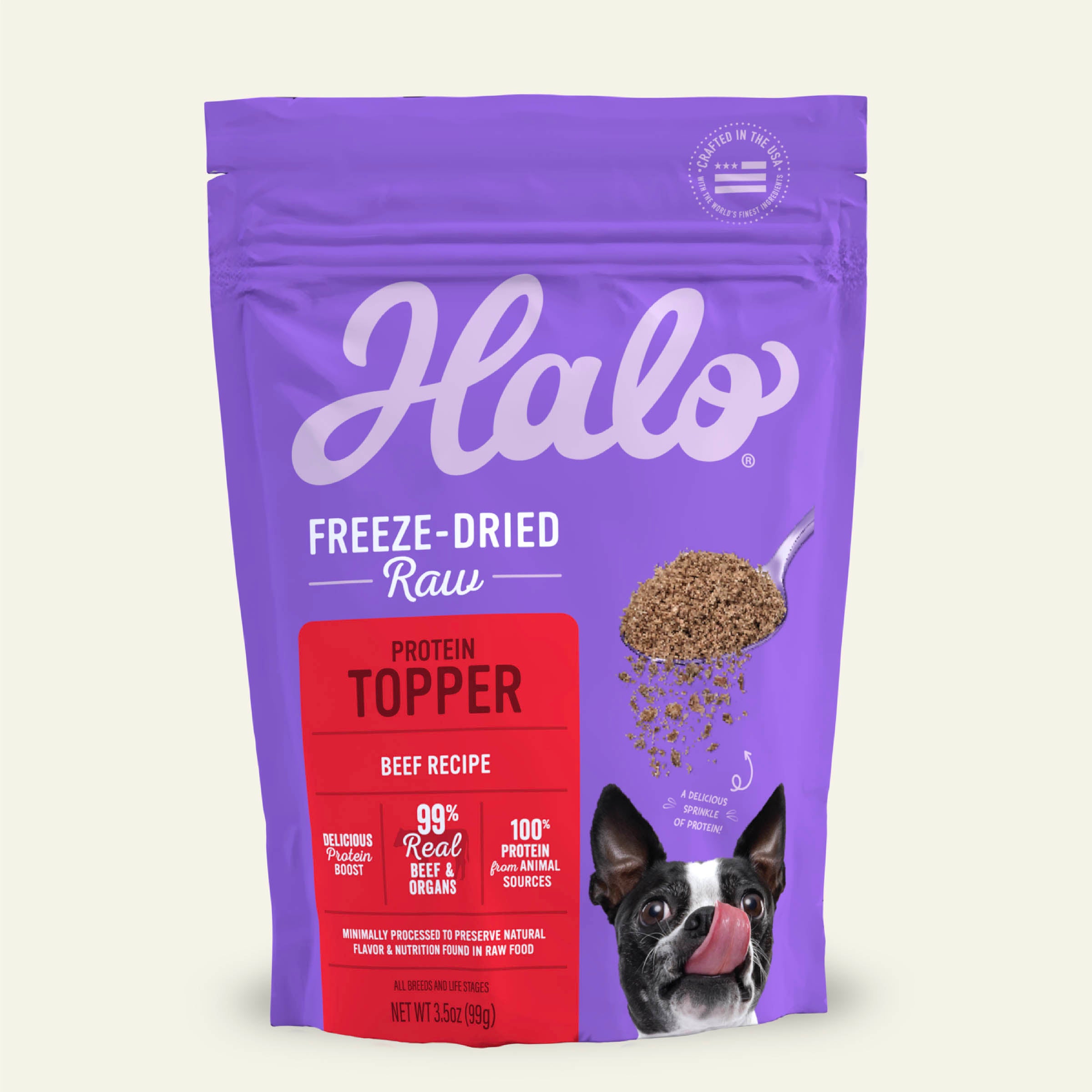 Image of Halo Freeze-Dried Raw Beef Protein Topper 3.5oz bag