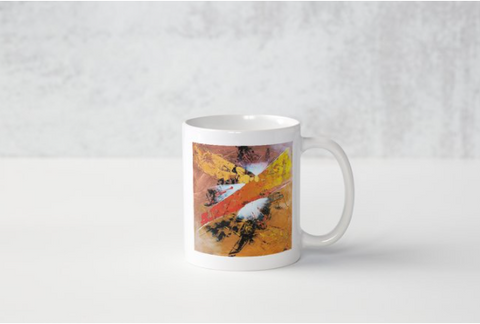 mug cadeau original inspirée du tableau abstrait Guerrier