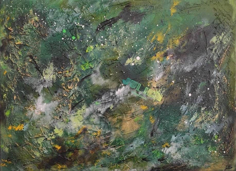 Tableau abstrait en peinture acrylique sur toile Renouveau