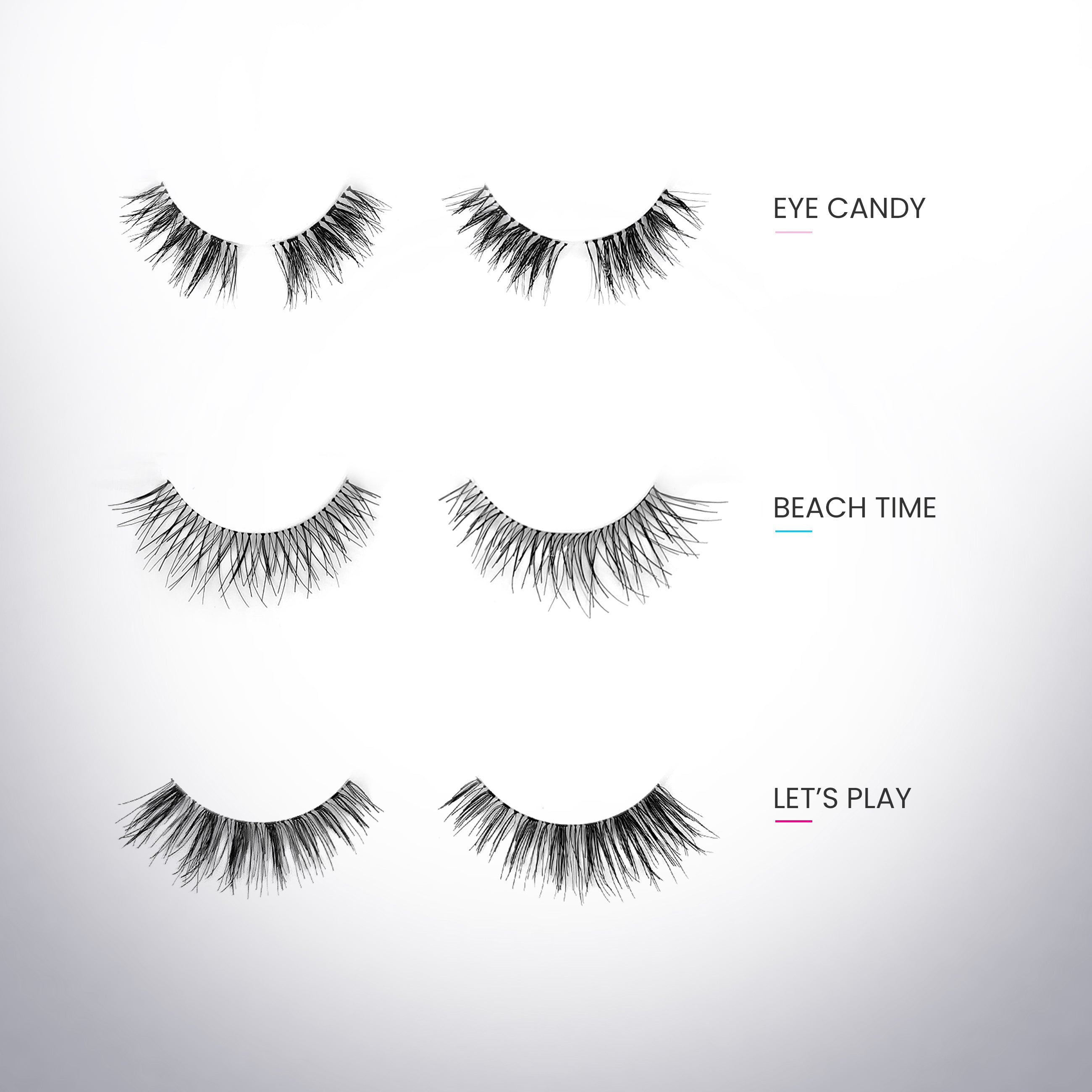 Big False Eyelashes - Buy 3 Pair Eyelash- Glance Cosmetics