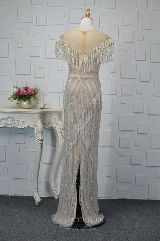 vigocouture-Champagne Beaded Mermaid Prom Dresses 20757-Prom Dresses-vigocouture-