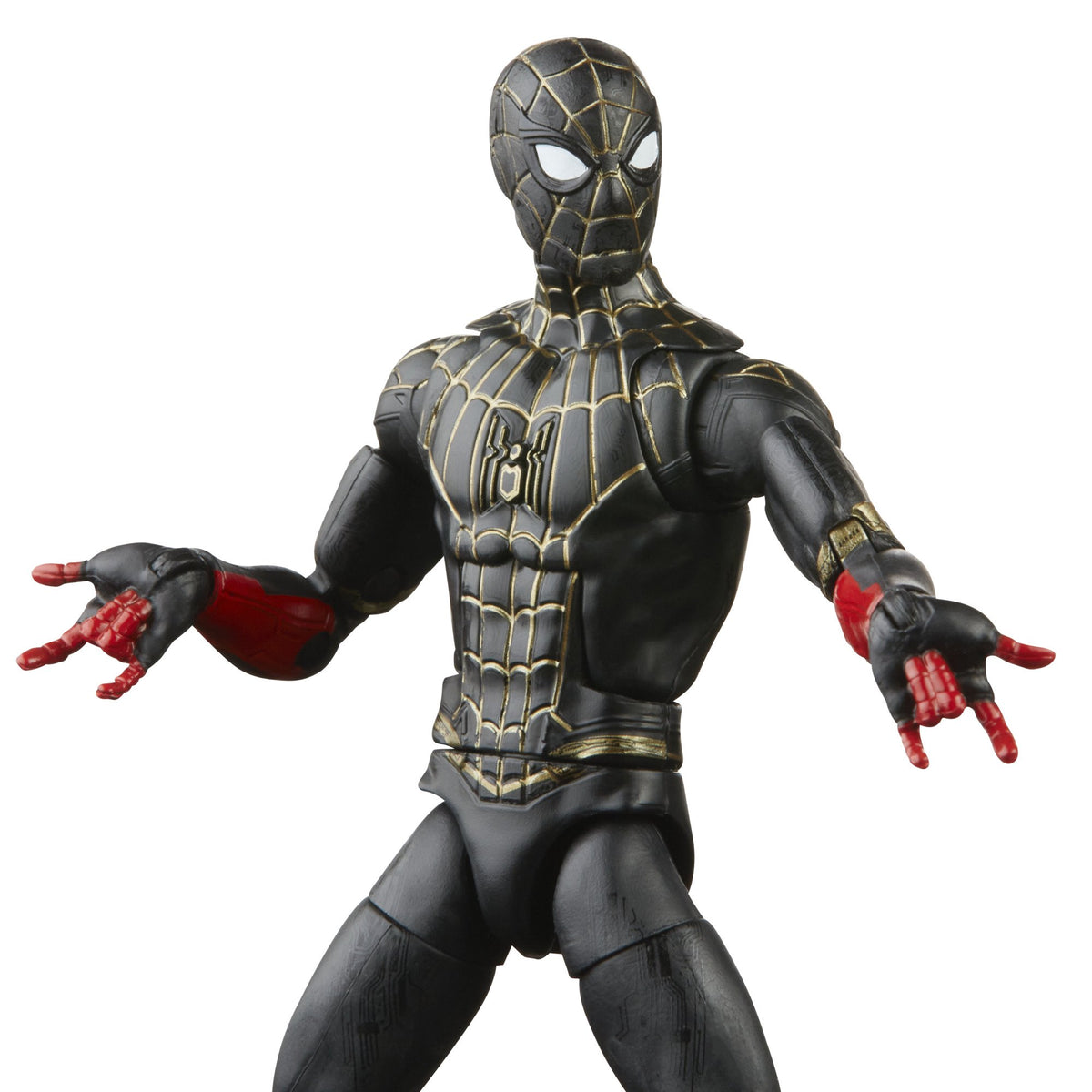 Marvel Legends Series Black & Gold Suit Spider-Man Collectible Action ...