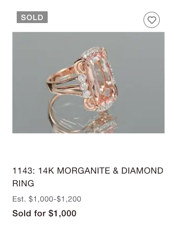 14K Morganite & Diamond Ring