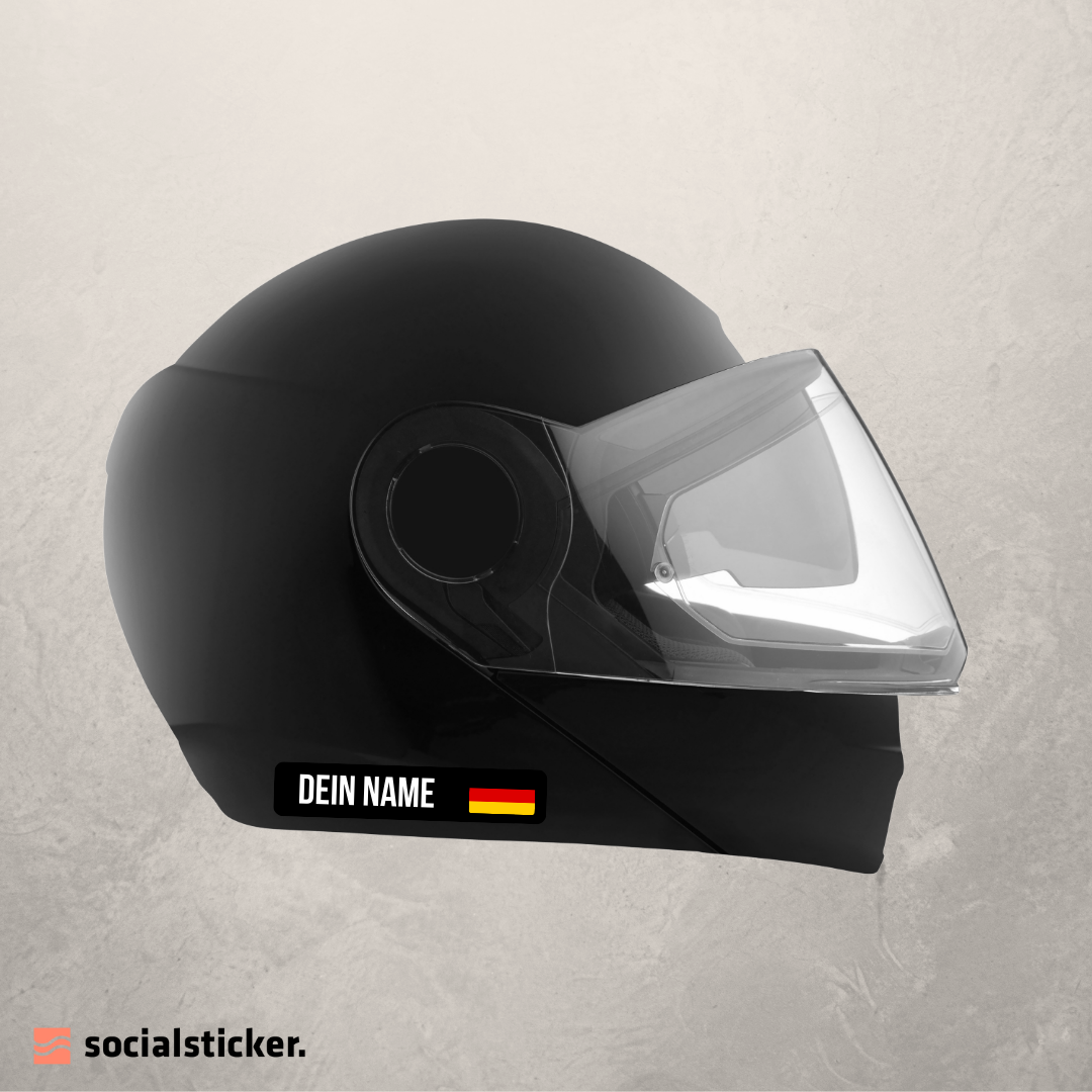 Helm-Aufkleber (Set von 2)  Mit deinem Instagram-Namen