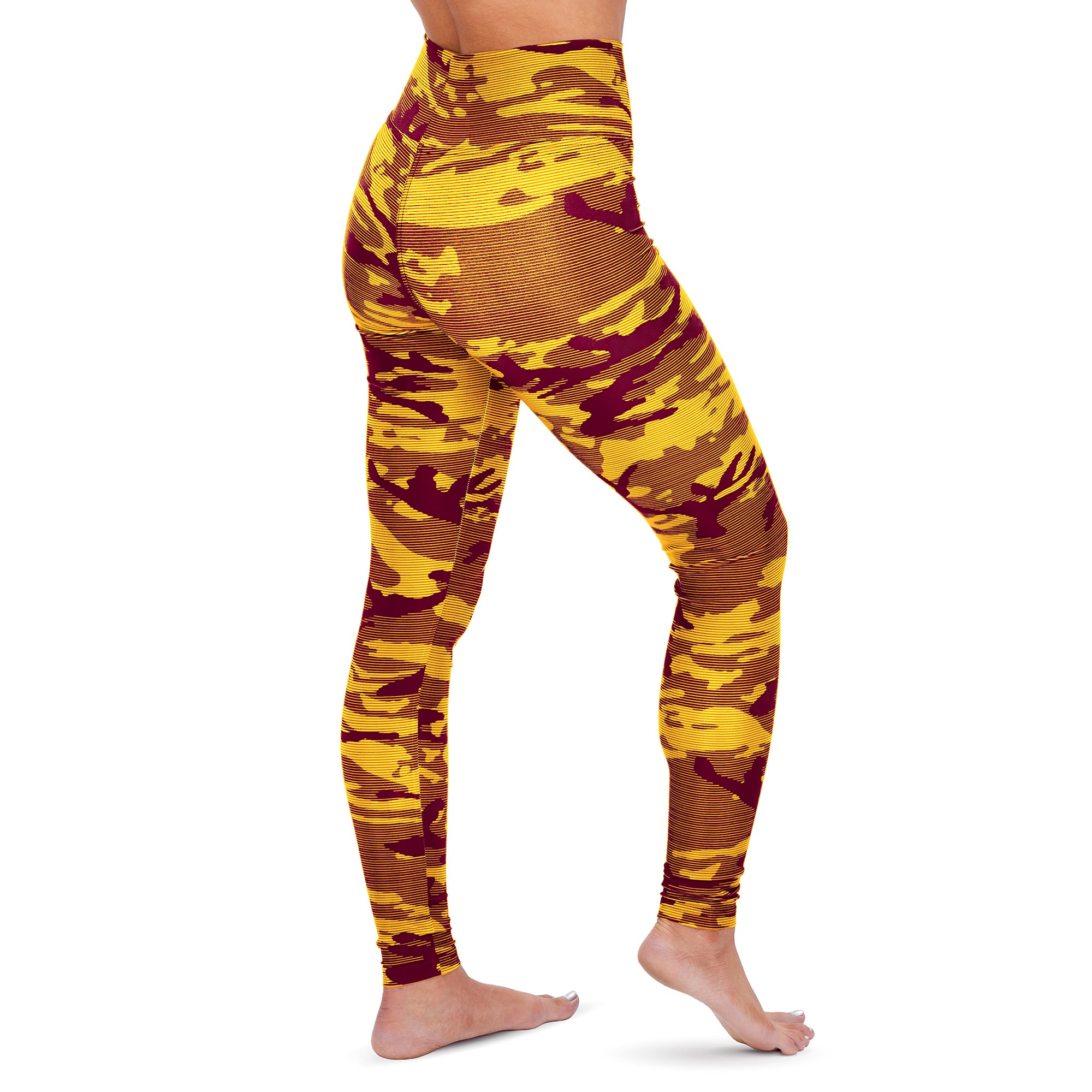 Orange Camouflage Women's Capri Leggings | DEEAREST LTD