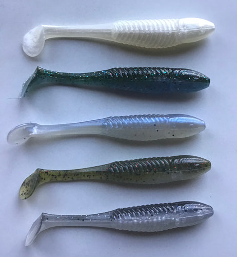 5 Paddle Tail, Swim bait,Soft Plastic Bass Fishing Lure,Stripers