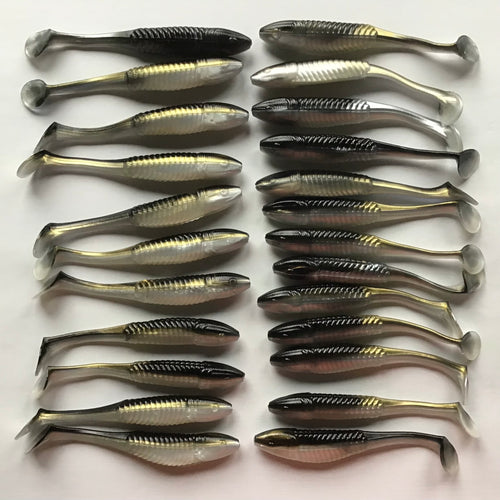 Fishing Lures Tackle Set - 20pcs Curly Tail Worm Soft Baits with Jig Hooks  Box, Artificial Fishing Tackle for Catfish Pike Bass Saltwater Freshwater  Fishing : : Sports & Outdoors