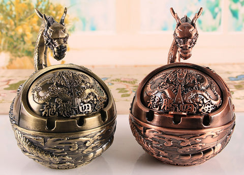 Animal Ashtray with Lid Vintage Outdoor Ash Tray Chinese Zodiac