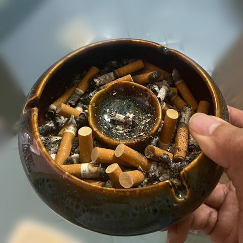 large ceramic ashtray outdoor ash tray with lid