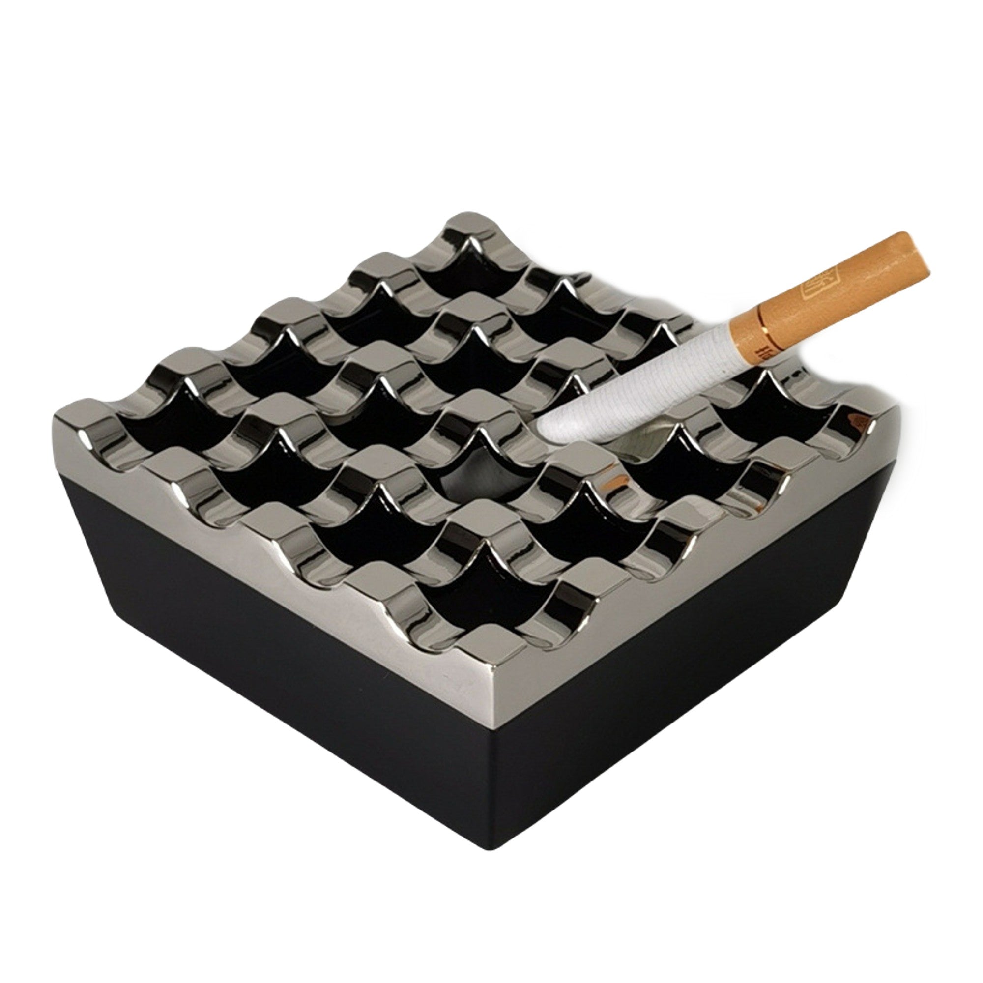 Outdoor Grid Ashtray with Lid 9 holes Metal Square – Ashtray Planet