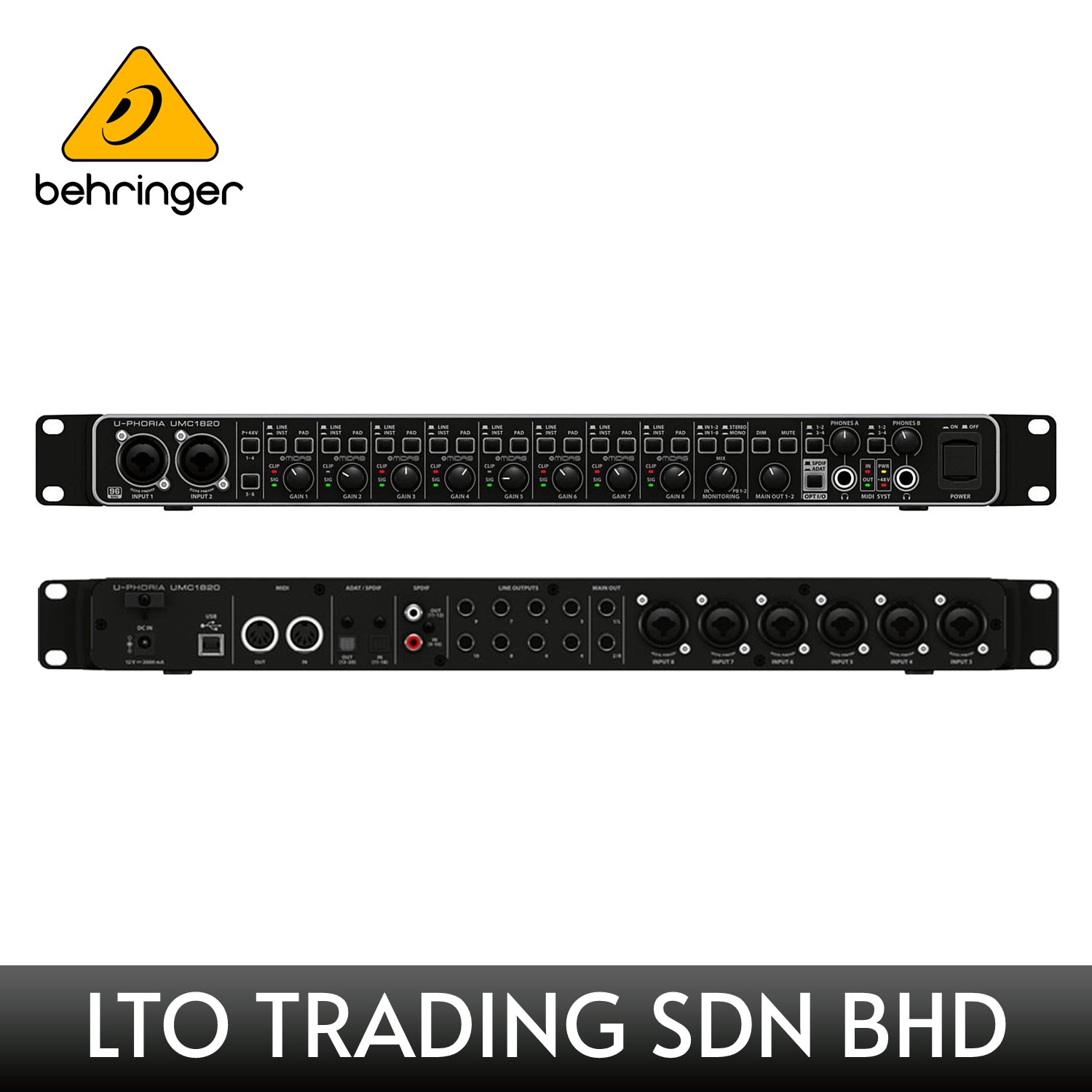 behringer umc1820 line outputs