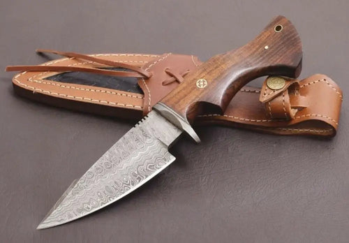 High End Genuine Damascus Pocket Knives with Wood Handle – Dispatch Knives