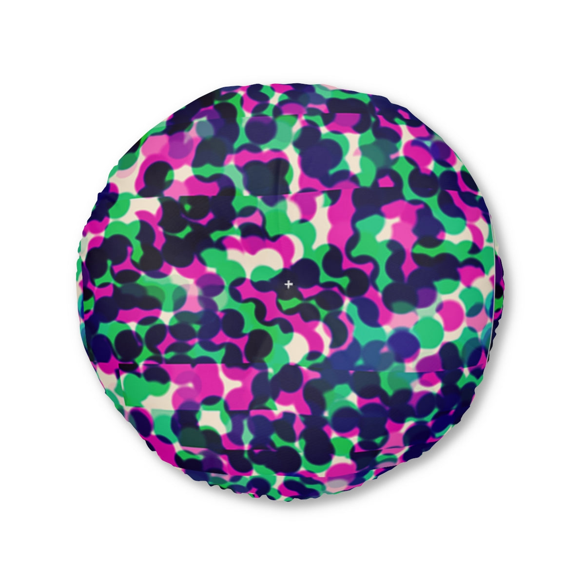 Trance Omni Nation 177 Tufted Floor Pillow, Round pillow, meditation pillow, design by Giovanna Sun, original coded art, double sided print