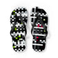 Trance Omni Nation Flip Flops, Code Glitch, Multiple sizes, design by Giovanna Sun