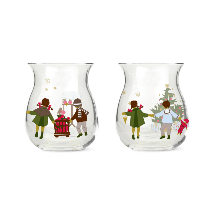 Holmegaard Christmas Tea Light Holder 2022, Multi, H: 3.0", 2 Pcs.