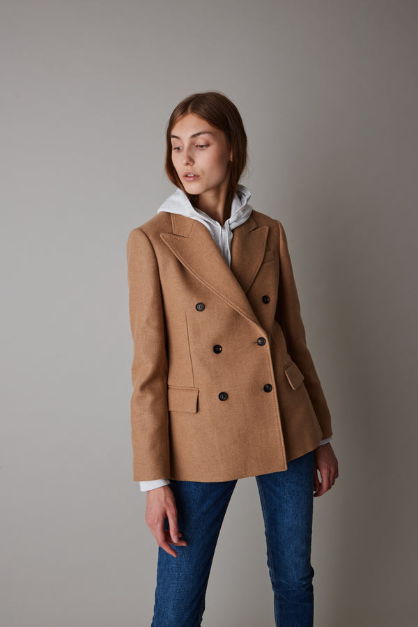 Shop Plus Size Madison Long Wool Coat in Brown