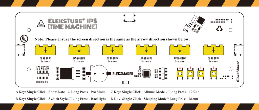 When installing the clock screen, be careful not to press the FPC cable on the back of the screen too hard.