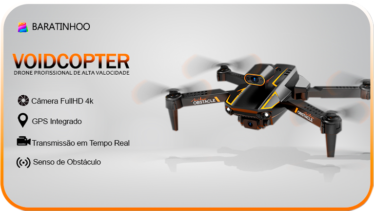Drone Profissional 5KM com Câmera Dupla 4K HDR/VoidCopter (+BRINDES)