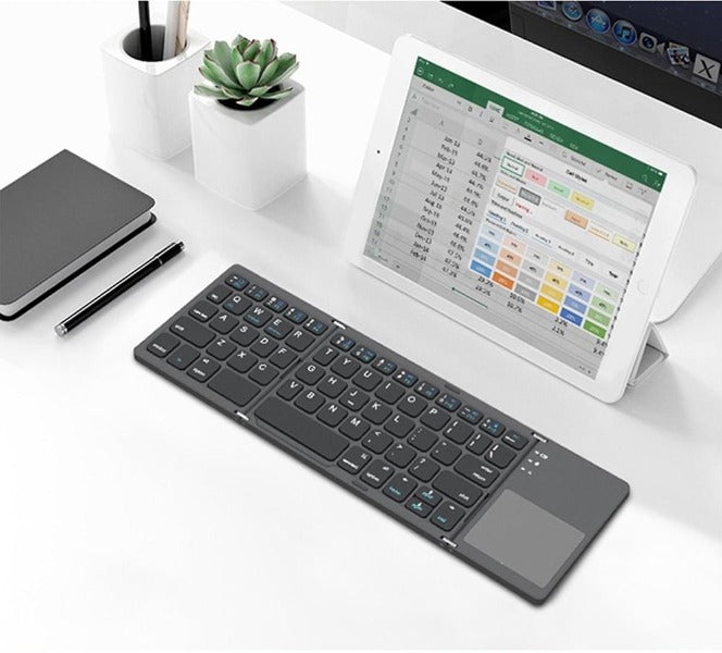 ¡Potencia y comodidad en un solo producto! Disfruta de la tecnología inalámbrica con el mini teclado plegable bluetooth 3.0 para Windows, Smartphone/Tablet Android e iPhone/iPad IOS.