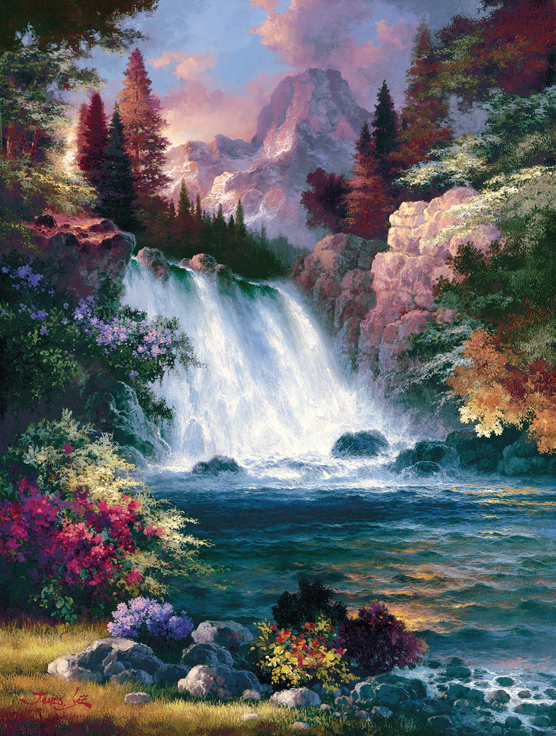Sunrise Falls Spring by James Lee, 1000 Piece Puzzle